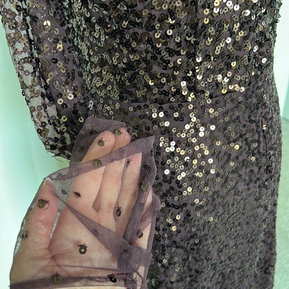 NWT French Connection Emille Sparkle Long Sleeve Sequin Sheath Dress Size 4 - Picture 10 of 17
